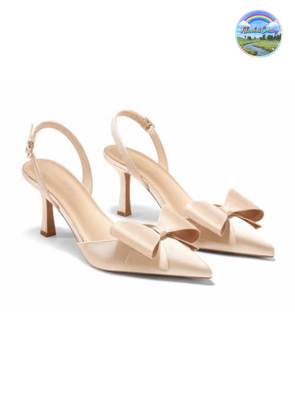 Satin Slingback Kitten Heel Pumps Closed Toe Bow Wedding Dressy